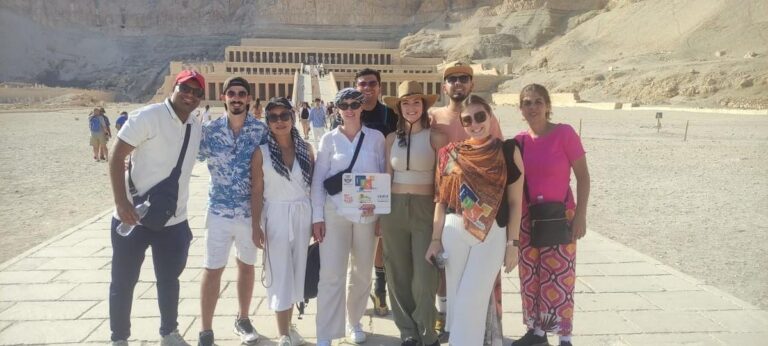 Tourists in front of Hatshepsut Temple in Luxor